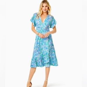 Lilly Pulitzer Juliet Ruffle Midi Dress - Size Medium
